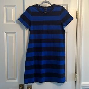 Banana Republic Blue and Black T shirt Dress, Size Small